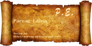 Parrag Edina névjegykártya